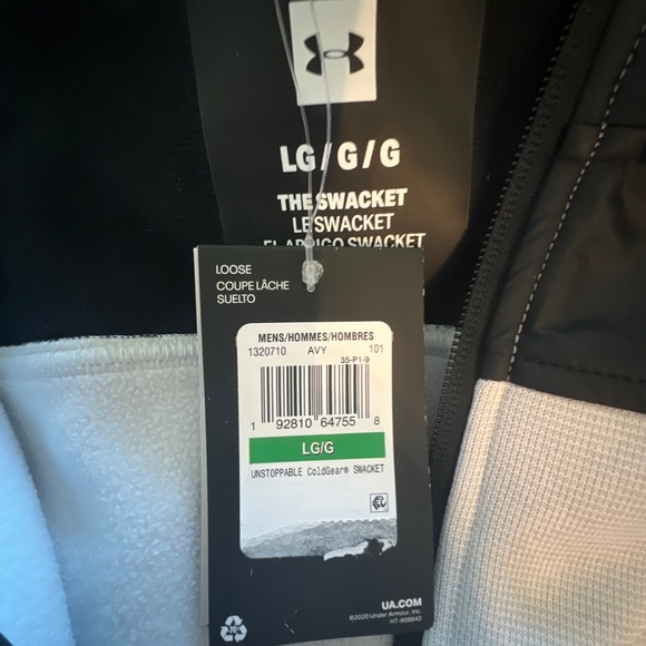Under Armor UNSTOPPABLE Storm ColdGear® Swacket Men’s Size L NEW White/Black - Picture 5 of 10